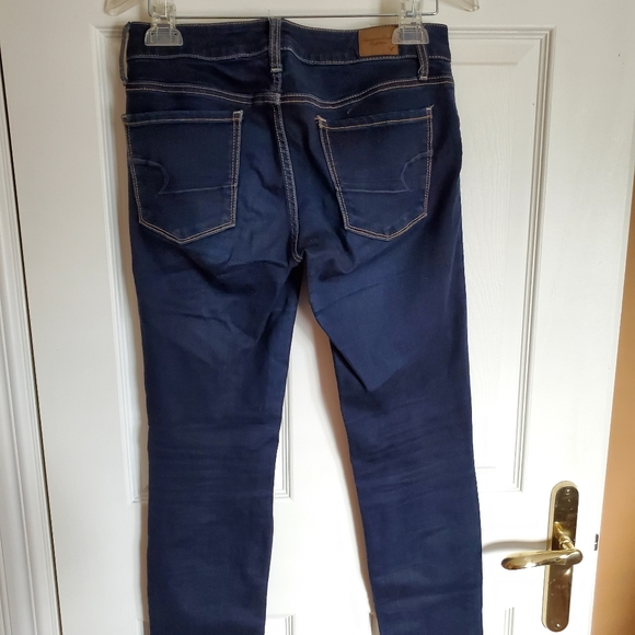 American Eagle navy indigo skinny jeans - Picture 2 of 3